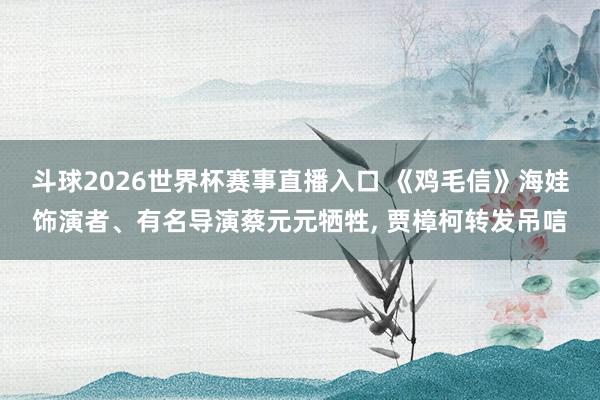 斗球2026世界杯赛事直播入口 《鸡毛信》海娃饰演者、有名导演蔡元元牺牲, 贾樟柯转发吊唁