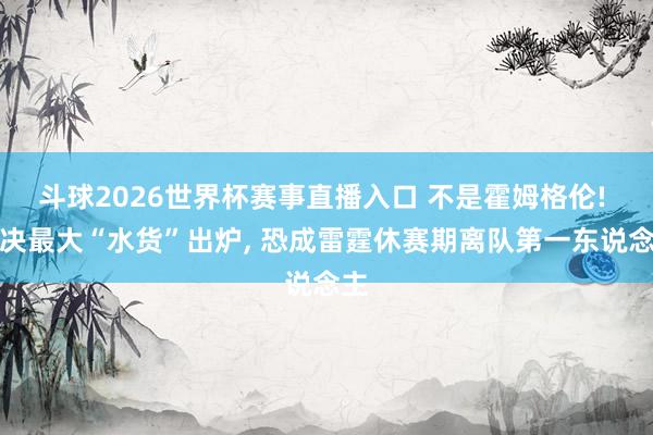 斗球2026世界杯赛事直播入口 不是霍姆格伦! 西决最大“水货”出炉, 恐成雷霆休赛期离队第一东说念主