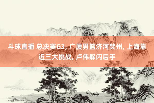 斗球直播 总决赛G3, 广厦男篮济河焚州, 上海靠近三大挑战, 卢伟躲闪后手
