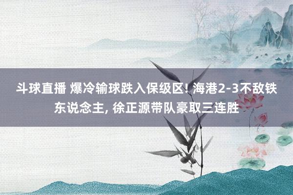 斗球直播 爆冷输球跌入保级区! 海港2-3不敌铁东说念主, 徐正源带队豪取三连胜