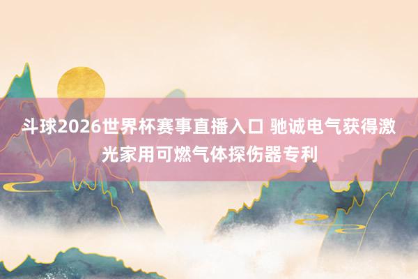 斗球2026世界杯赛事直播入口 驰诚电气获得激光家用可燃气体探伤器专利