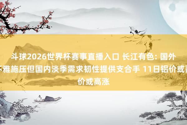 斗球2026世界杯赛事直播入口 长江有色: 国外宏不雅施压但国内淡季需求韧性提供支合手 11日铝价或高涨