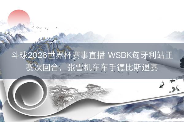 斗球2026世界杯赛事直播 WSBK匈牙利站正赛次回合，张雪机车车手德比斯退赛