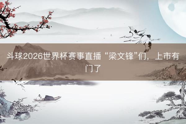 斗球2026世界杯赛事直播 “梁文锋”们,上市有门了